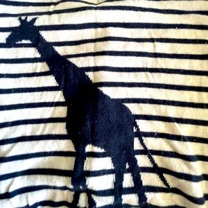 ADORABLE blue striped GIRAFFE sweater from Banana Republic XS.